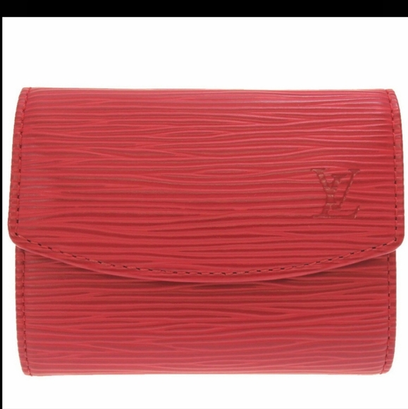 LOUIS VUITTON Epi Portomone Sampur Castilian Red Coin Case Purse Wallet. - Picture 1 of 11